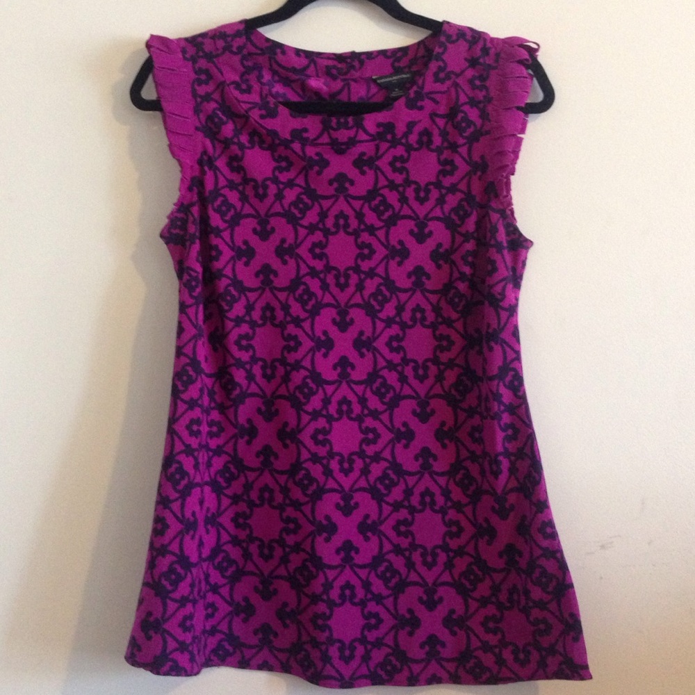 BANANA REPUBLIC, Purple and Blue Print Top